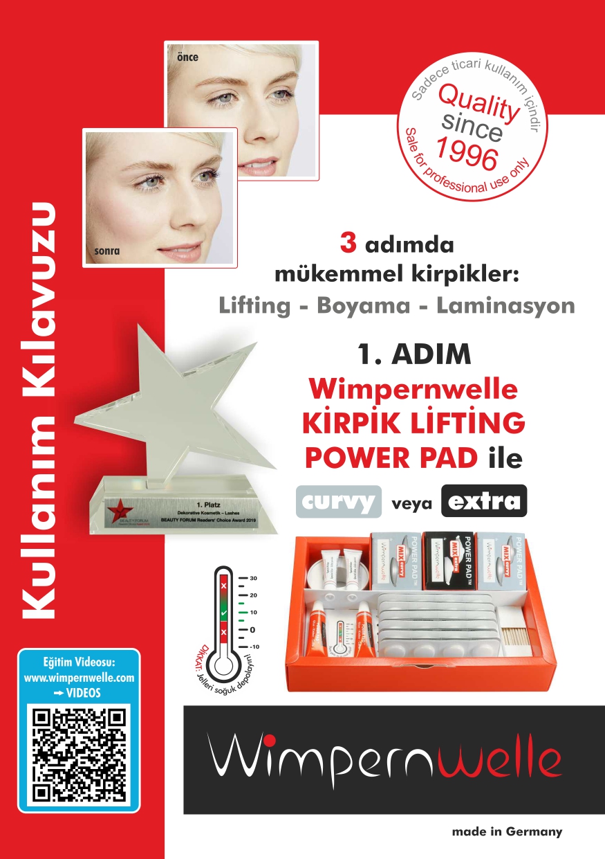 Talimat kirpik kaldırma POWER PAD